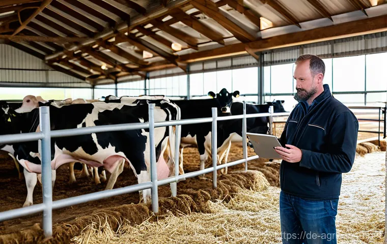 한우 사육 방법 및 비용 - **A Vision of Modern German Dairy Farming: Genomic Selection and Advanced Stables**
"Generate an...